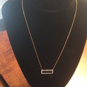 Gabi Arielle Gold over Silver Abalone/CZ Necklace